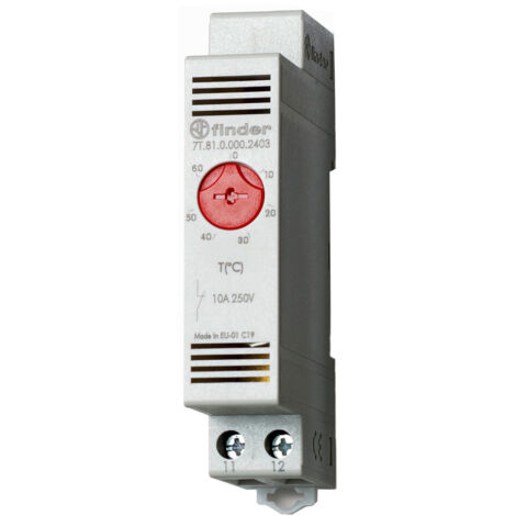 FINDER 7T8100002403PAS THERMOSTAT D'ARMOIRE 1 NC 10 A AVEC PLAGE DE RÉGLAGE
