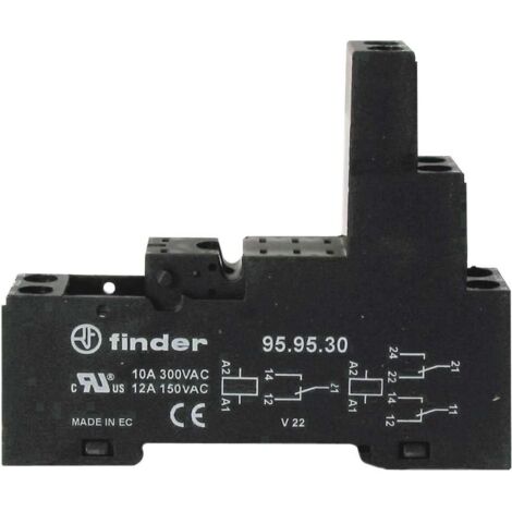 Finder 95.83.30 Zoccolo per relè Adatto per serie (Relè): Finder Serie 40 Finder 40.31 (L x L x A) 75 x 15.5 x 42.7 mm