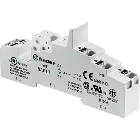 Finder 97.P1.7 Zoccolo per relè (L x L x A) 42.4 x 15.8 x 95.5 mm 1 pz.
