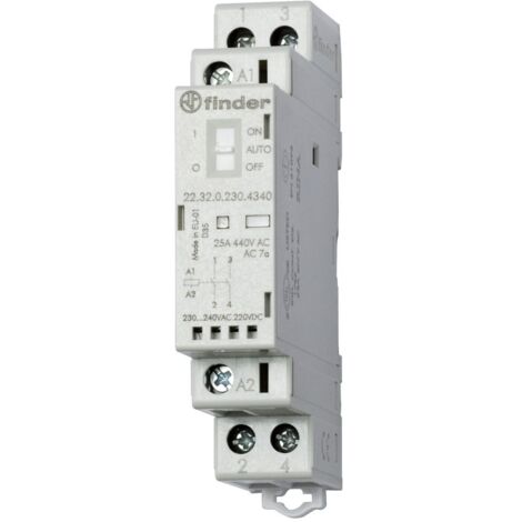FINDER Installationsschütz 230 V, 25 A, 2 Schließer, 22.32.0.230.4340