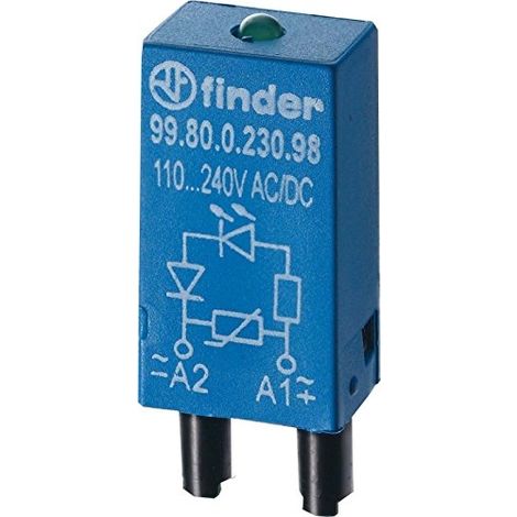 FINDER LED MODULE PLUG-IN PLUS 110 V/220 V AC/DC LOT DE 1 99.80.0.230.98