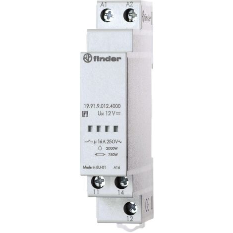 Finder – Module de puissance 12 V/DC – Courant 16 A – Indice de protection IP20 – Pour gestion éclairage avec relais crépusculaire - S75453