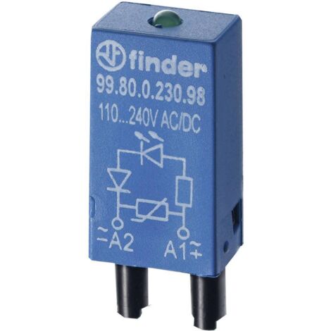 Finder Module enfichable avec LED 99.80.0.024.59 Couleur d'éclairage (ampoule LED): vert 1 pc(s) Q088052