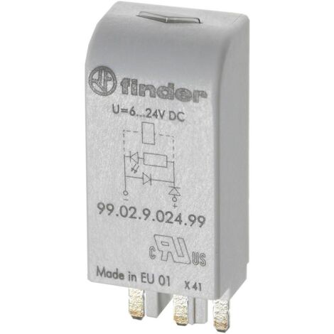 Finder Modulo ad innesto con circuito RC 99.02.0.230.09 Adatto per modello (Relè): Finder 90.03, Finder 60.13.8.230.004