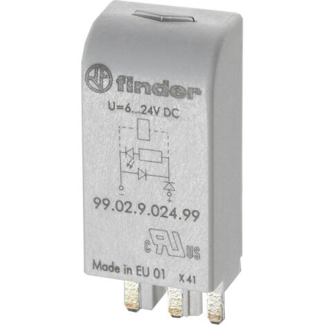 Finder Modulo ad innesto con LED, con varistore 99.02.0.230.98 Colore luce: Verde Adatto per modello (Relè): Finder 90.
