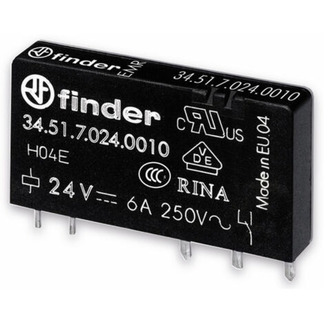 FINDER Relais 34.51.7.024.4010, 24 V-, 1xUM, 6 A