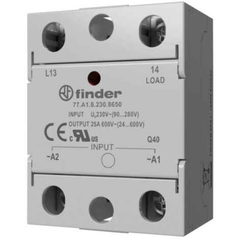 FINDER RELAIS À SEMI-CONDUCTEURS 77A290248671 25 A TENSION DE CONTACT (MAX.): 660 V/AC À COMMUTATION À VALEUR INSTANTANÉE 1 PC(S