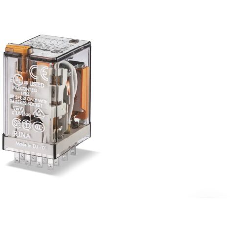 FINDER Relais enfichable industriel 55.34 pour prises 4 échanges 7A 12 V AX