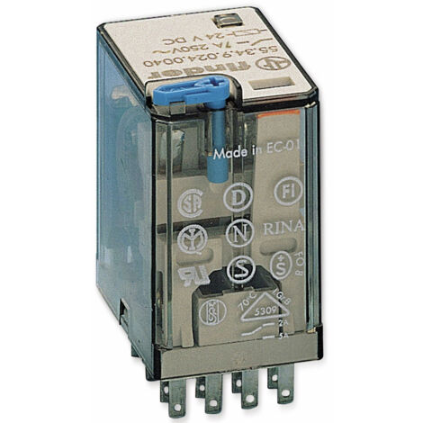 FINDER Relais F 55.34, 24 V-, 4xUM, 7 A, hartvergoldet