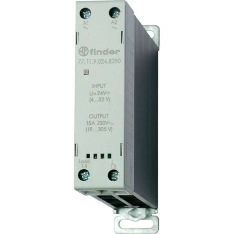 Finder Relè a semiconduttore 77.11.9.024.8250 15 A Tens.comm.max: 305 V/AC Commutazione zero crossing 1 pz.