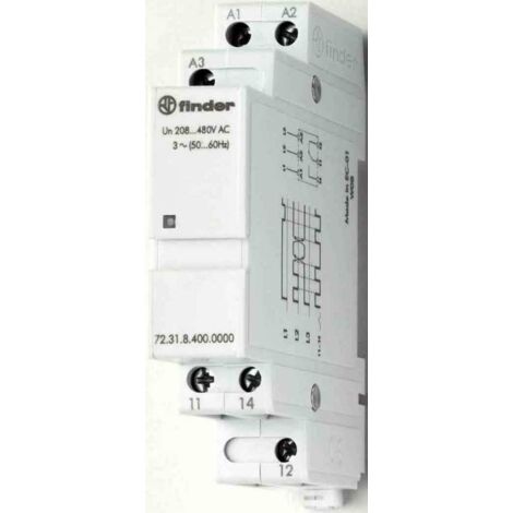 Finder rele' controllo 3 fasi 208v 1 contatto 6a 706184000000