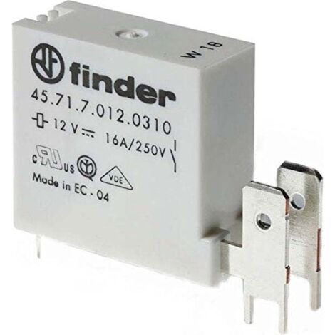 FINDER SÉRIE 45 - RELE RÉTICULÉ 5 MM CONTACT OUVERT AGNI 12 VDC SENSIBLE SERIE 45