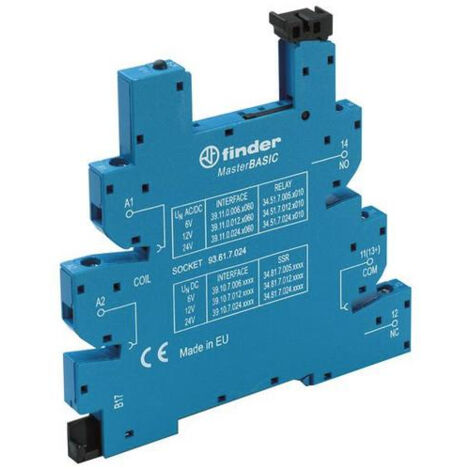 FINDER SÉRIE 93 - SOCKET BORNE VIS 6 - 24 V COURANT CONTINU 93.61.7.024