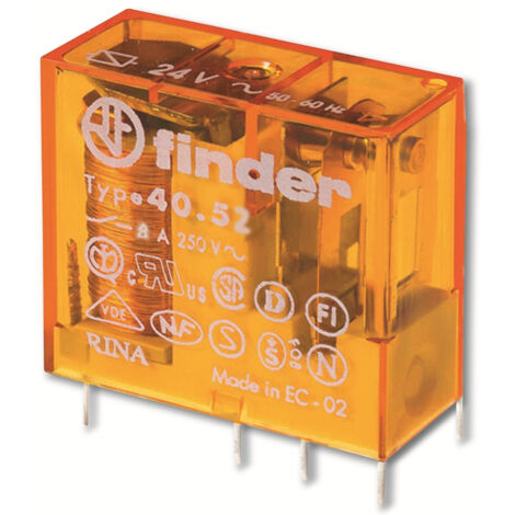 Finder Steck/Printrel.24VDC 2W 8A Raster 5mm Gold-K. 40.52.9.024.5000