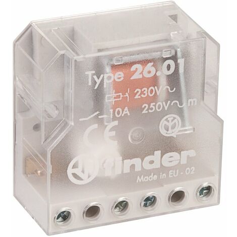 Finder – Télérupteur encastrable électromagnétique 16A – 230V – Montage sur panneaux ou à incorporer – Bornes à vis pour circuits séparés