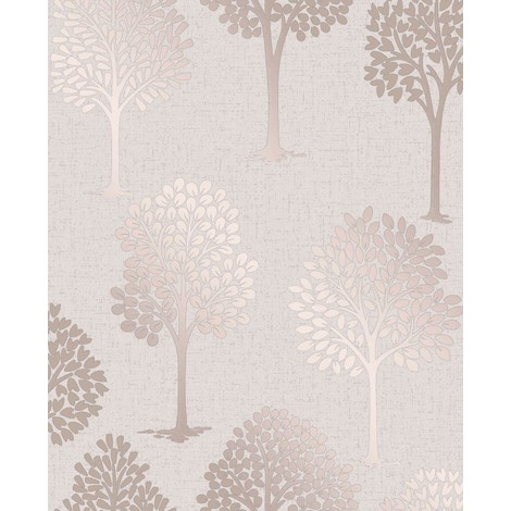 Fine Decor Quartz Tree Rose Gold Wallpaper