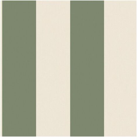 Fine Decor Vertical Stripe Sage Green Cream Wallpaper Paste The Paper Washable