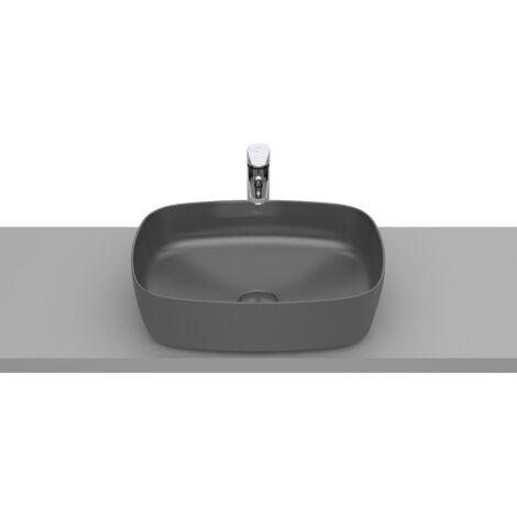 FINECERAMIC® 500 mm SOFT INSPIRA lavabo à poser - ROCA Couleur : Onyx