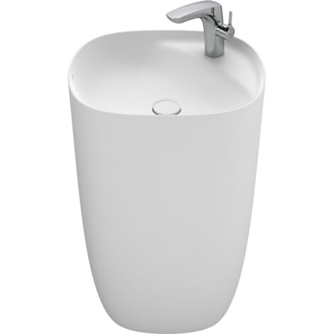 FINECERAMIC® BEYOND lavabo totem - ROCA Couleur : Blanc mat