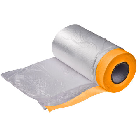 Fineline Malerband mit Folie Maler Abdeckfolie mit Klebeband 55 cm x 20 m