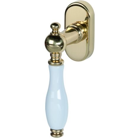 Finestra Alpertec Nany in porcellana bianca con manico in ottone lucidato penna lunghezza 40 mm finestra borchia, 32218410K1