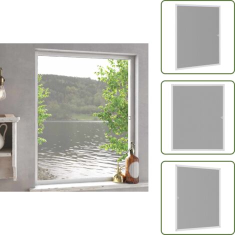 Finestra con rete - vidaXL Zanzariera per Finestre Bianca 100x120 cm - Telaio in alluminio