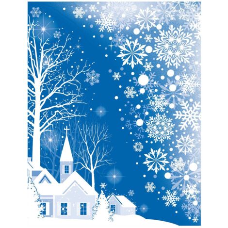 Finestra deco bianca glitterata 29x41cm - Feeric lights & christmas