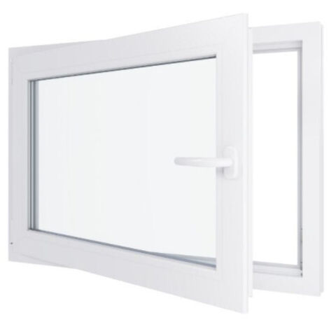 Finestra in PVC - Triplo vetro - Bianco - 1000 mmx800 mm cm