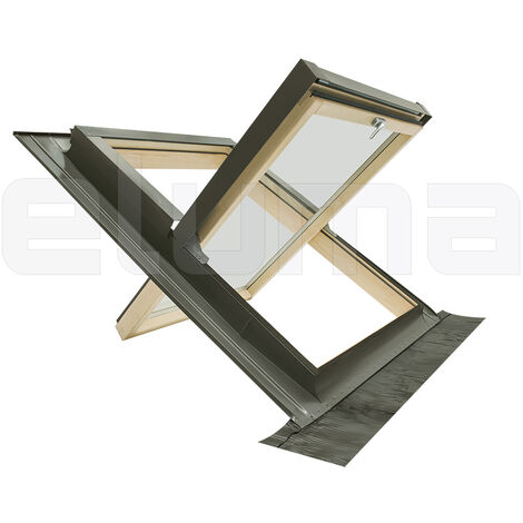 Finestra per tetto Termica con Vetro Antigrandine e Antinfortunistico, Made in Italy (45x55 Base x Altezza)