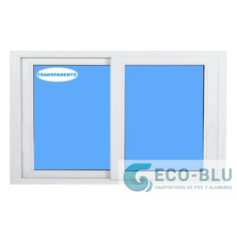ECO-BLU Finestra PVC Scorrevole 800x500 Bianco Vetro Trasparente