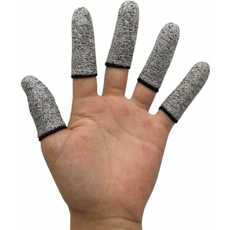 Ensoleille - Finger Cots Protection Résistante aux Coupures pour Cuisine, Travail, Sculpture, Antidérapant, Réutilisable 12Pcs
