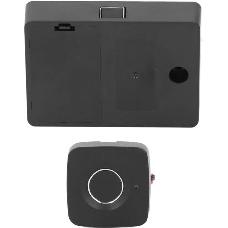 Fingerabdruck Schrankschloss, 0,5 Sekunden Schnelles Entriegeln, Kindersicherung, Schubladenschloss, Eingebettetes Verstecktes Aktenschrankschloss, Intelligentes Möbel (BLACK)