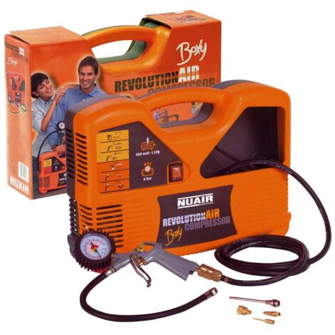 LGVSHOPPING Fini-Nuair Compressore Aria Portatile 1,5 HP con Accessori Boxy Air Revolution