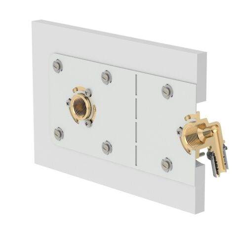 Finimetal – Platine douche femelle à sertir entraxe 150 mm – Raccordement 16 mm – Filetage 1/2' femelle – Pour installations sanitaires