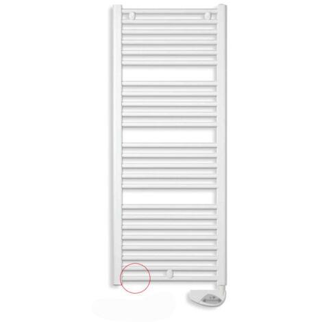 Finimetal – Sèche-serviette mixte 1000W – Tubes ronds en acier – Fixations murales incluses – T102MH