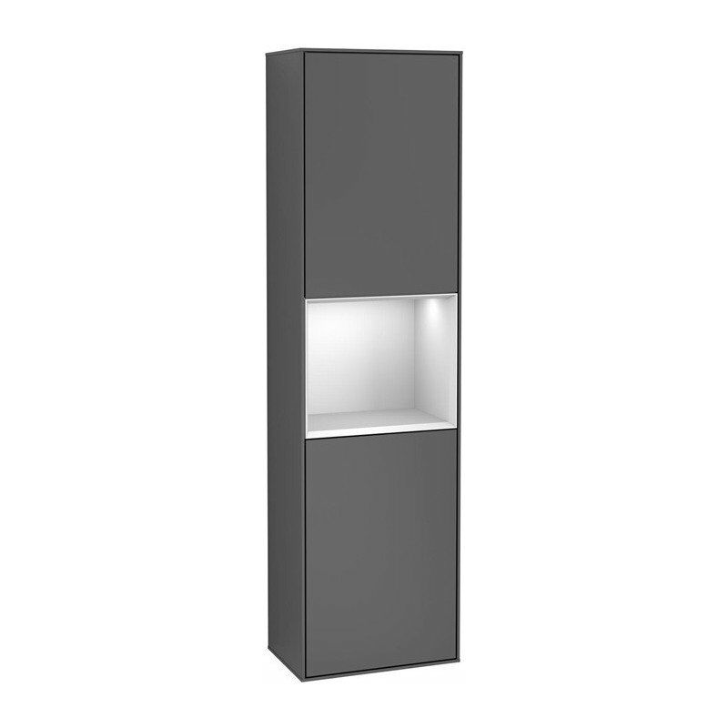 

Finion, Armarios altos, 418 x 1516 x 270 mm, Angular, con estantería (iluminada), modelo suspendido, En madera, iluminación LED, 1x LED / 2.3W, 2700