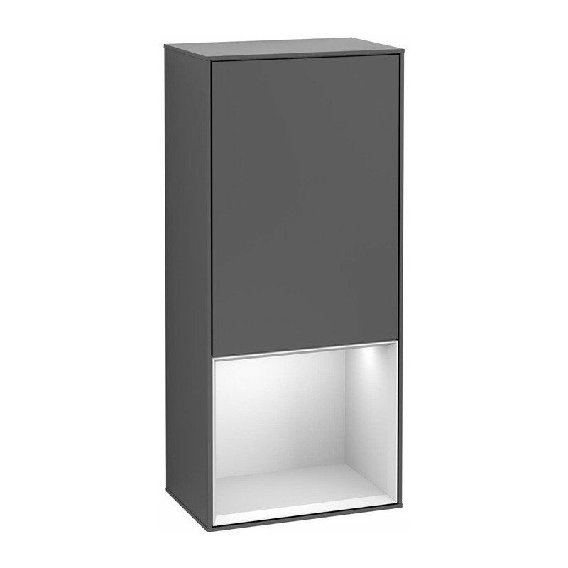 

Villeroy&boch - Finion, Armarios laterales, 418 x 936 x 270 mm, Angular, con estantería (iluminada), modelo suspendido, En madera, iluminación LED,