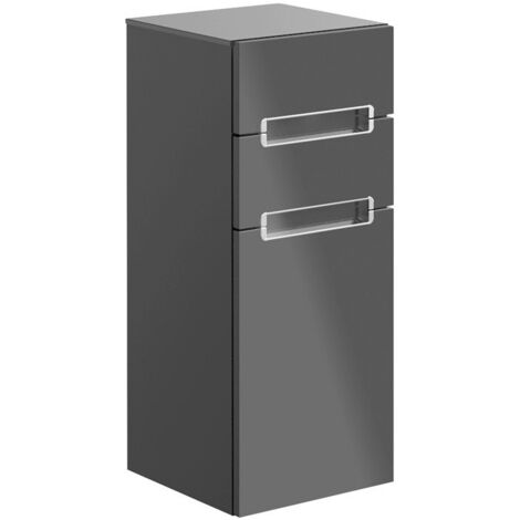 Finion, Armoires latérales, 418 x 936 x 270 mm, Angulaire,avec meuble étagère (éclairé), modèle suspendu, En bois, éclairage LED, 1x LED / 2,3W, 2700 K à 6480 K, Cedar Matt Lacquer