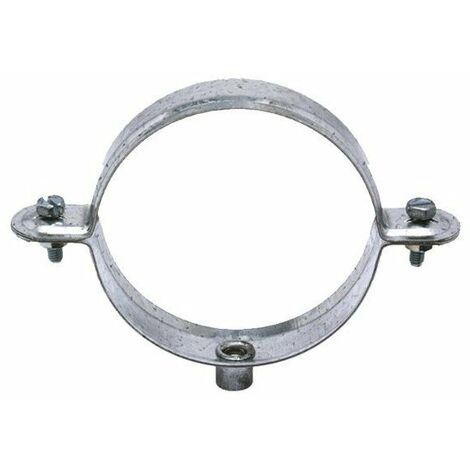 Finish – Collier de descente en acier galvanisé 80 mm – Longueur 150 mm – Fixation à vis pour drainage efficace des eaux pluviales
