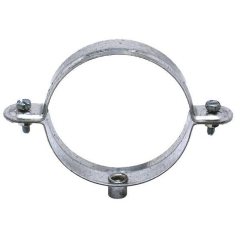 Finish – Collier de descente en acier galvanisé 80 mm – Longueur 150 mm – Fixation à vis pour drainage efficace des eaux pluviales
