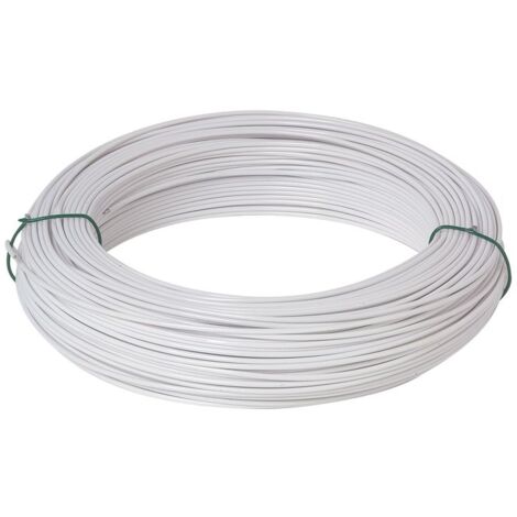 Finish – Fil de tension galvanisé plastifié blanc 2,7mm – Longueur 100m – Résistance optimale pour pose de grillage – Accessoire jardinage