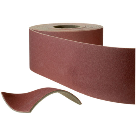Finish – Rouleau d'abrasif de ponceuse 115mm x 25m – Grain 120 – Pour ponçage bois, métaux et plastiques – Support toile cotonnée flexible - RB346