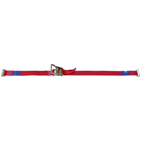 Finish – Sangle d'arrimage intérieure 1000 kg – 50 mm x 2,50 m – Boucle à rochet et attaches monobloc – Pour transport sécurisé