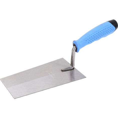 Finishing Trowel Stainless Steel Flat Trowel Rubber Handle Hand Cement Soft Clay Trowel for Construction Plastering