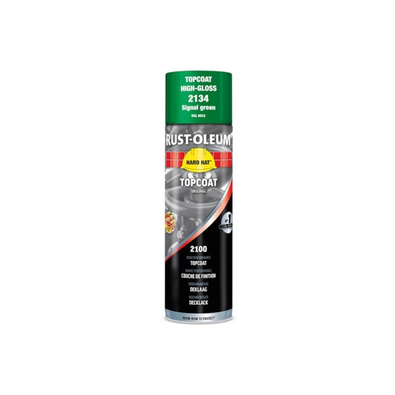 Peinture en aérosol hard hat - vert de sécurité ral 6032 - brillant - 500 mL - rust-oleum