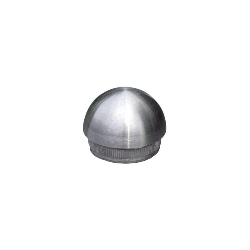 Deco Fer Forge - qualite francaise] - Finition boule pour Tube rond Ø48,3mm - Hauteur visible 21,2mm épaisseur 2mm - à coller - inox 304
