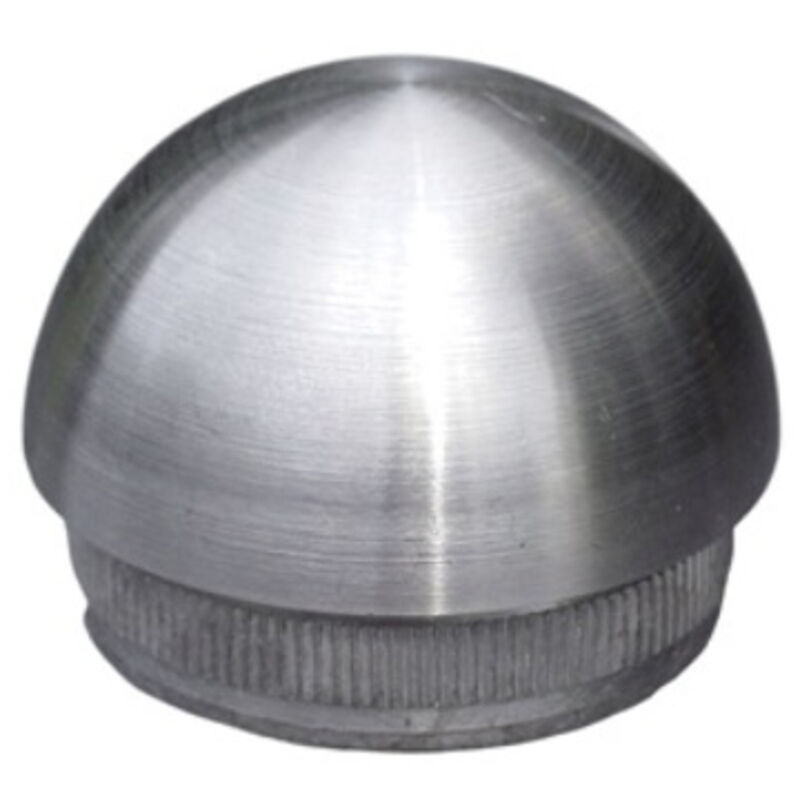 [QUALITE FRANCAISE] - Finition boule pour Tube rond Ø42.4mm - Hauteur visible 21,2mm épaisseur 2mm - À coller - INOX 316