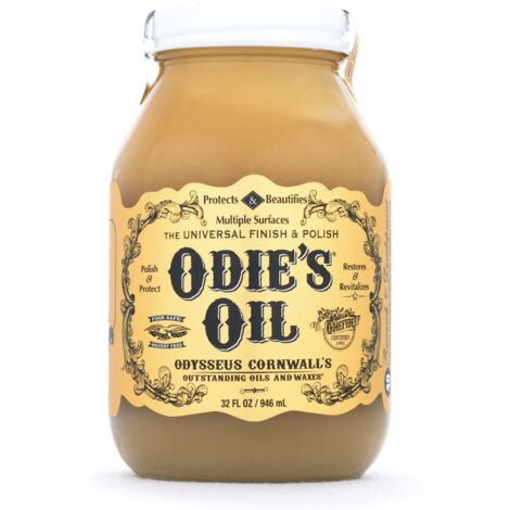 Finition universelle Odie's Oil 32 oz – Protection non toxique pour bois, cuir, béton – Application facile en une couche