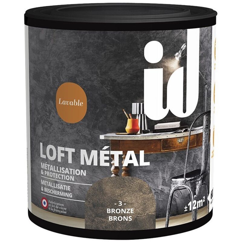 Finition bronze loft metal Metallisation & Protection 600ml Id Paris