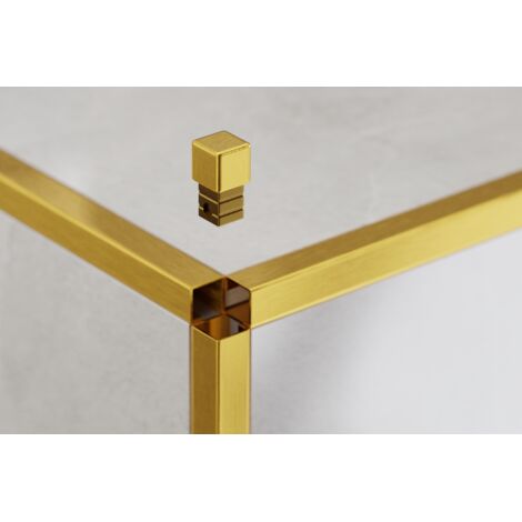 Finitura angolare per profili in acciaio inossidabile Q e P oro satinato - 1,2 cm